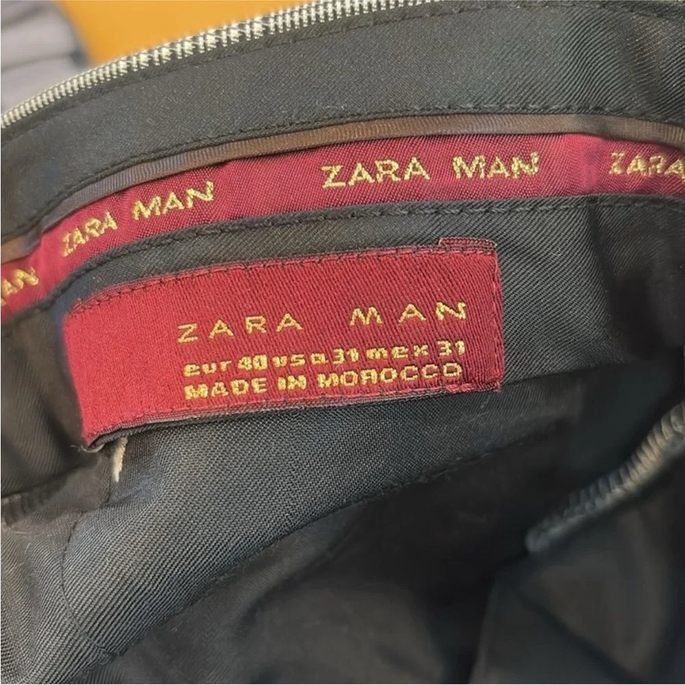 Zara Mens Plaid Trousers Pants Men's Size